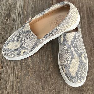 Vince Camuto snakeskin slip on sneakers